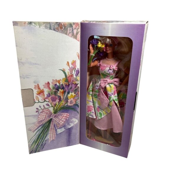Spring Petals Barbie Doll Avon Special Edition In Box By Mattel 2nd in Series 96 - Picture 2 of 13